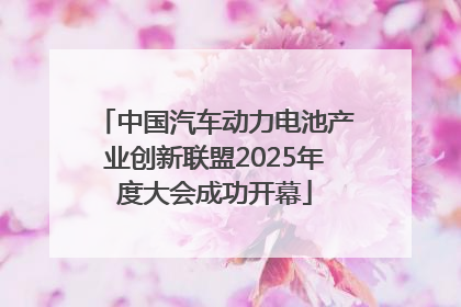 中国汽车动力电池产业创新联盟2025年度大会成功开幕